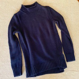 J. Crew Forever 1988 cotton rollneck sweater navy small